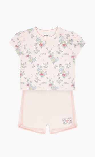 Floral Print T-Shirt and Shorts Set