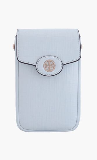 Embossed Leather Robinson Phone Crossbody Bag