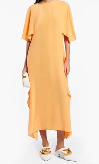 Maxi Dress with Cape Sleeves