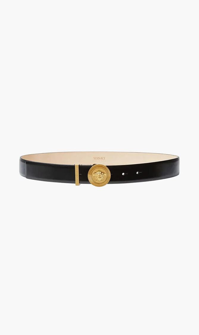Gold Buckle Medusa Belt