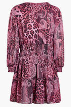 LS LACE UP FLARED LUCY DRESS