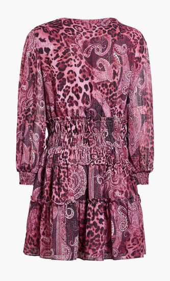 LS LACE UP FLARED LUCY DRESS