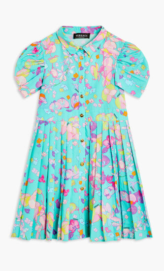 JG SHIRT DRESS PUFF SLEEVE PPLN PLEATED WITH BUTTONS AO ORCHID