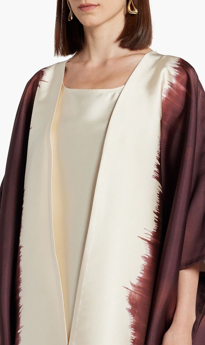 Painted Open Kimono And Dress Set