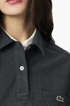 Oversized Polo Style Flannel Shirt