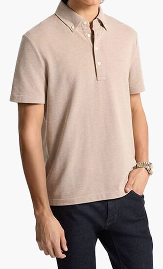 Cotton Blend Piqué Oxford Shirt