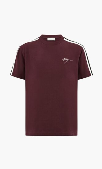 Short Sleeved T-Shirt with Contrasting Stripe