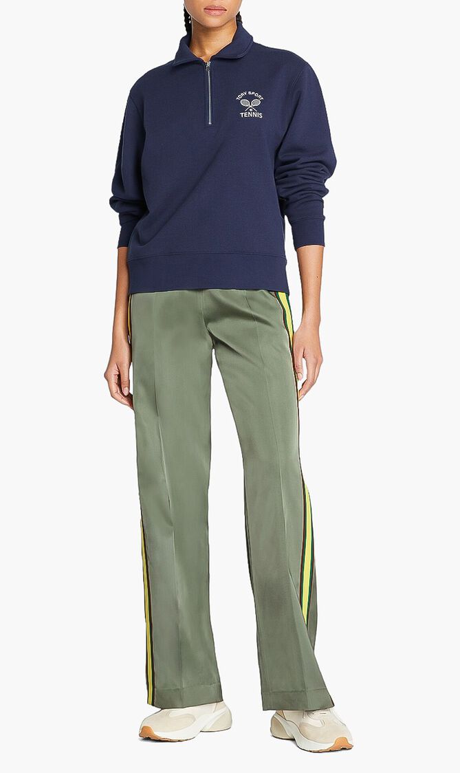 TORY SPORT WIDE-LEG SATIN PANT