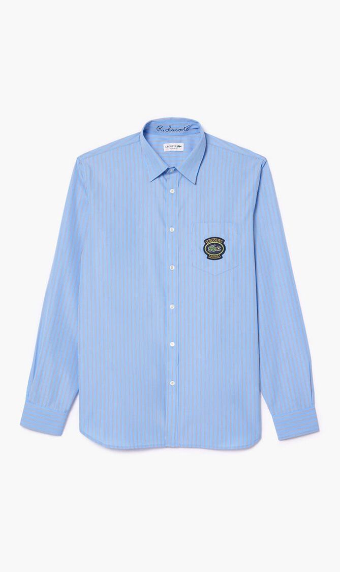 Striped Cotton Poplin Long-Sleeve Shirt