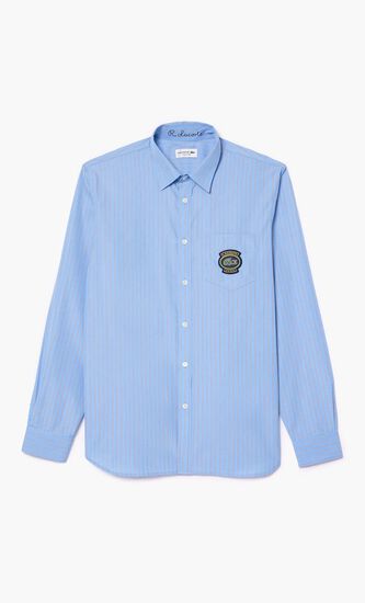 Striped Cotton Poplin Long-Sleeve Shirt