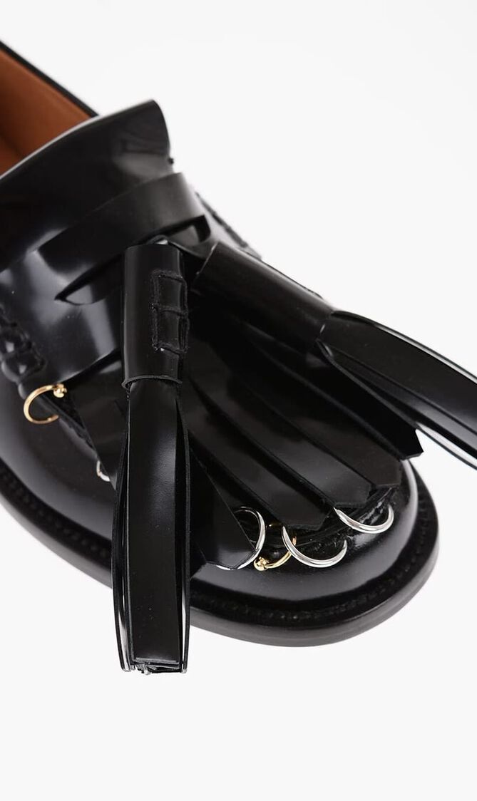 Brushed Leather Kiltie Loafers