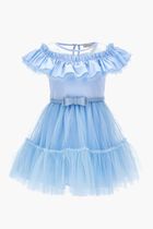 ABITO CON GALA TULLE MANO
