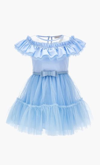 ABITO CON GALA TULLE MANO