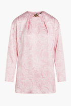 BLOUSE FABRIC DOUBLE SILK SATIN PRINT BAROCCO ALLOVER