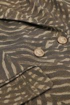 Double Breasted Zebra Print Blazer