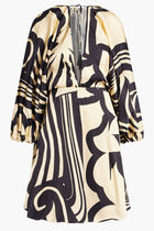 SHORT LONG SLEEVE WRAP DRESS