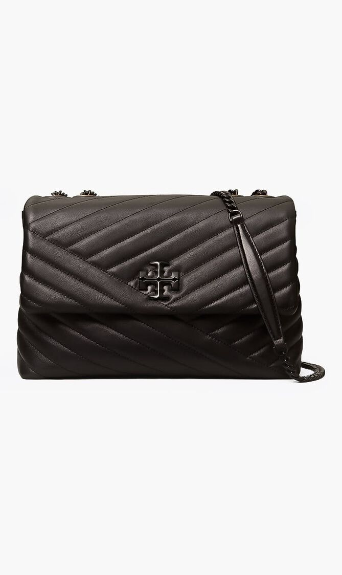 KIRA CHEVRON POWDER COATED CONVERTIBLE SHOULDER BAG