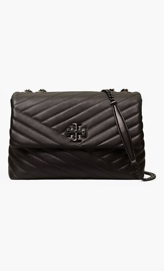 KIRA CHEVRON POWDER COATED CONVERTIBLE SHOULDER BAG