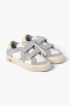 MAY SCHOOL LEATHER AND SUEDE UPPER SUEDE TOE AND STAR LEATHER HEEL