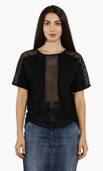 Mesh Panelled Top