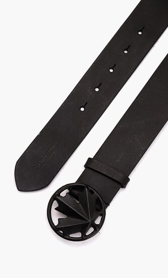 Logo D2 Leaf Leather Belt