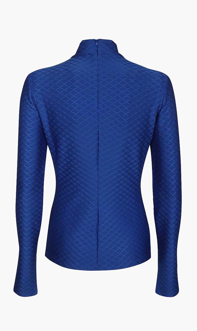 Texture Mock Neck Top