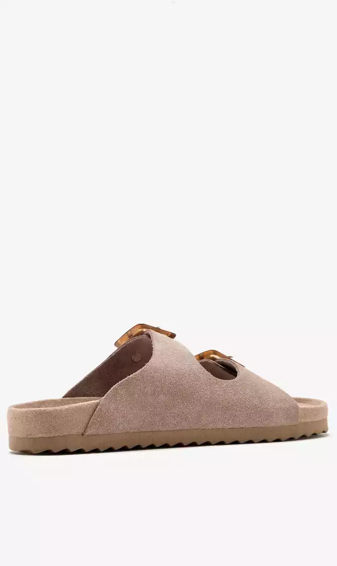 SUEDE BIO SANDAL WITH PLASTIC