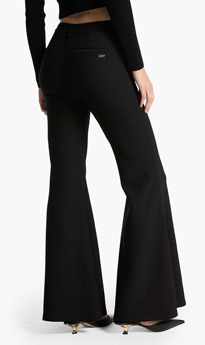 Double Knit Crepe Flared Pants