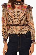 Ruffled Long Sleeve Blouse