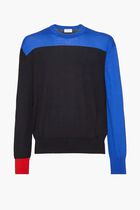COLOR BLOCK LONG SLEEVES ROUND-NECK