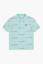 SHORT SLEEVED RIBBED COLLAR SHIRT