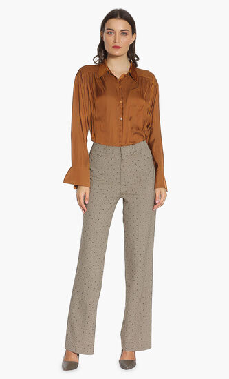 Polka Dots Checkered Pattern Pants