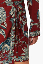 Tropical Landing Wrap Mini Dress