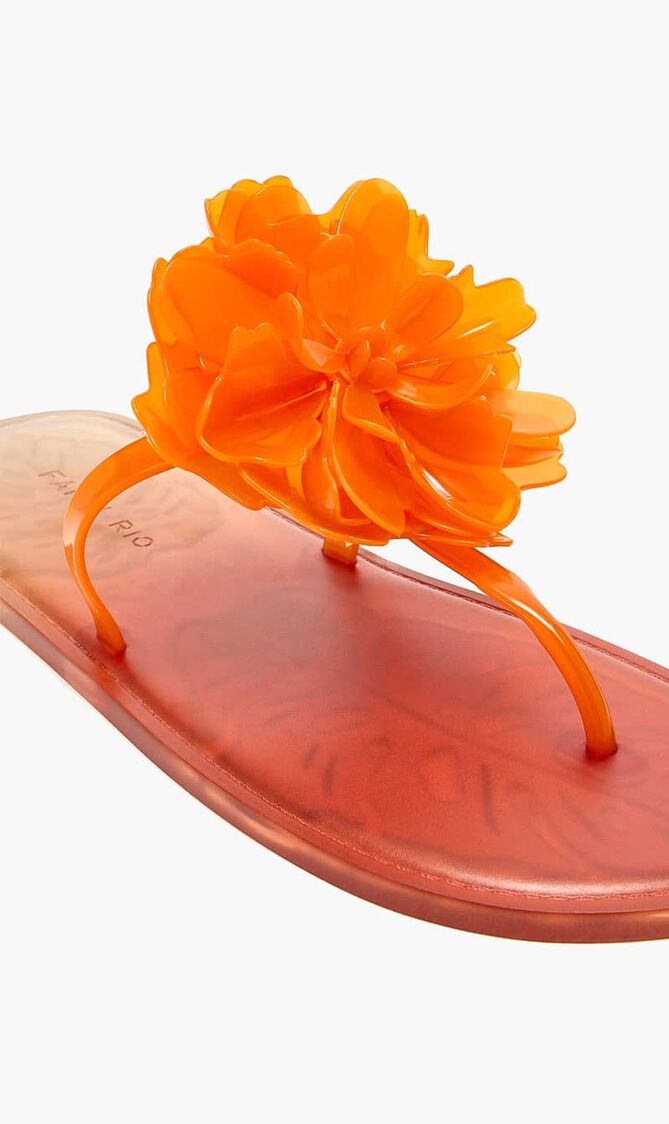 CITRUS FLOWER JELLY FLAT SANDAL