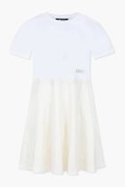 Girls White & Gold Dress