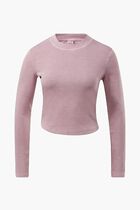 Dye Ribbed Long Sleeve Wrap Top