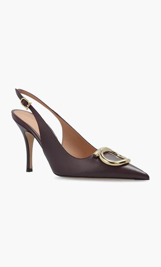 Maxi Gancini Slingback Pumps