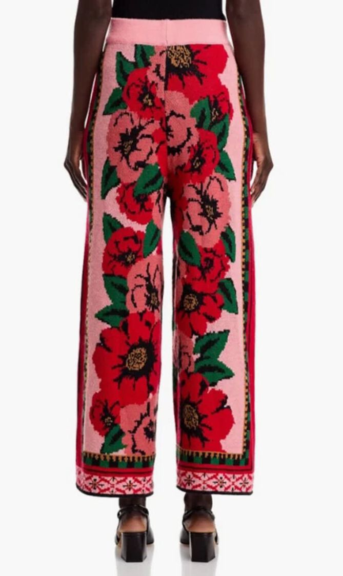 Flower Tapestry Sweater Pants