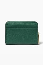Jet Set Small Pebbled Leather Zip-Around Card Case