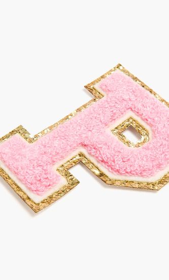 Chenille Sparkle Letter 'P' patch