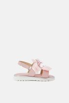 SWAROVSKI BUTTERFLIES ORGANZA BOWS EMBELLISHED LEATHER SANDALS