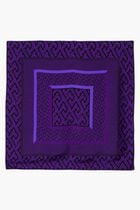 FOULARD 90X90 BIO SILK TWILL WITH MONOGRAN PRINT ART CONO