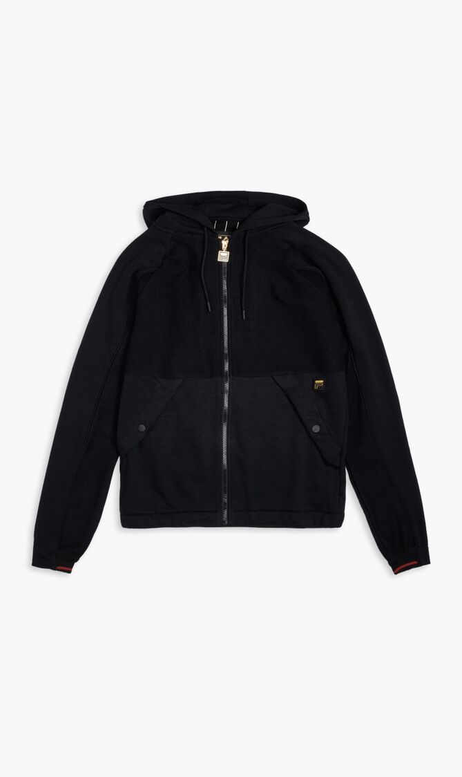 Seppi Pinstripe Print Back Hoodie