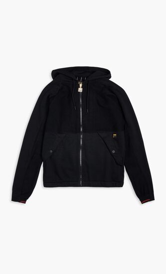 Seppi Pinstripe Print Back Hoodie
