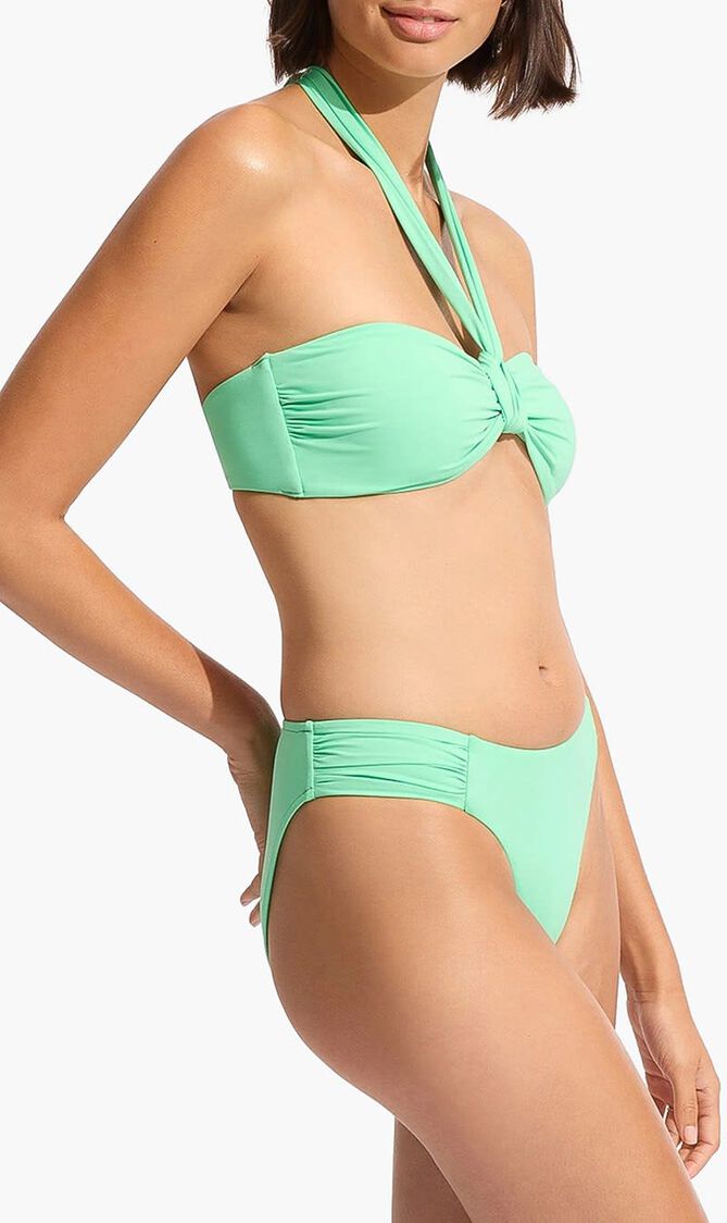 High Leg Ruched Side Bikini Bottom