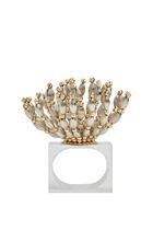 حلقة مناديل المائدة بيد برست باللونين الفضي والذهبي حلقة مناديل المائدة بيد برست باللونين الفضي والذهبي