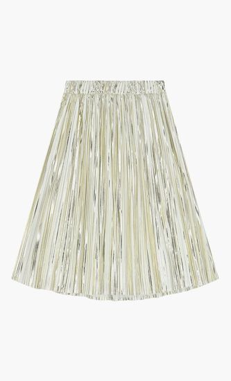 Logo Pleated Skirt