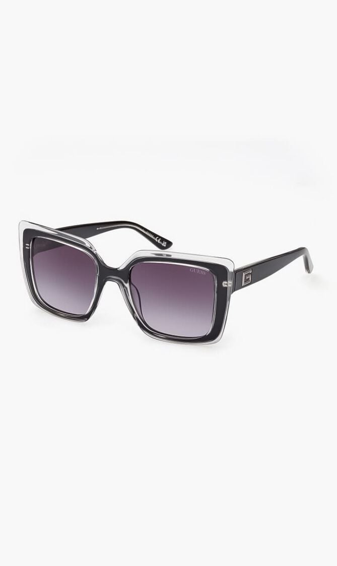 INJECTED SUN GLASSES - SQUARE - BLACKOTHER GRADIENT SMOKE
