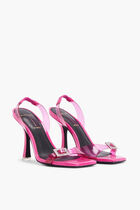 SQUARE TOE SLINGBACK HIGH HEEL SANDAL