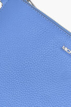 Jet Set Travel Large Top Zip Pebbled Leather Wristlet Pouch